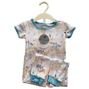 Milkberry Kids Pajama Set Safari Print- Rayon Made From Bamboo